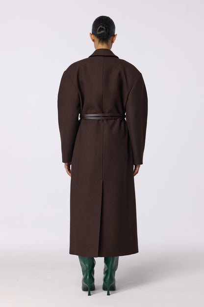 BAZHANE ДВОБОРТНЕ ПАЛЬТО З АКЦЕНТНИМ ПЛЕЧЕМ