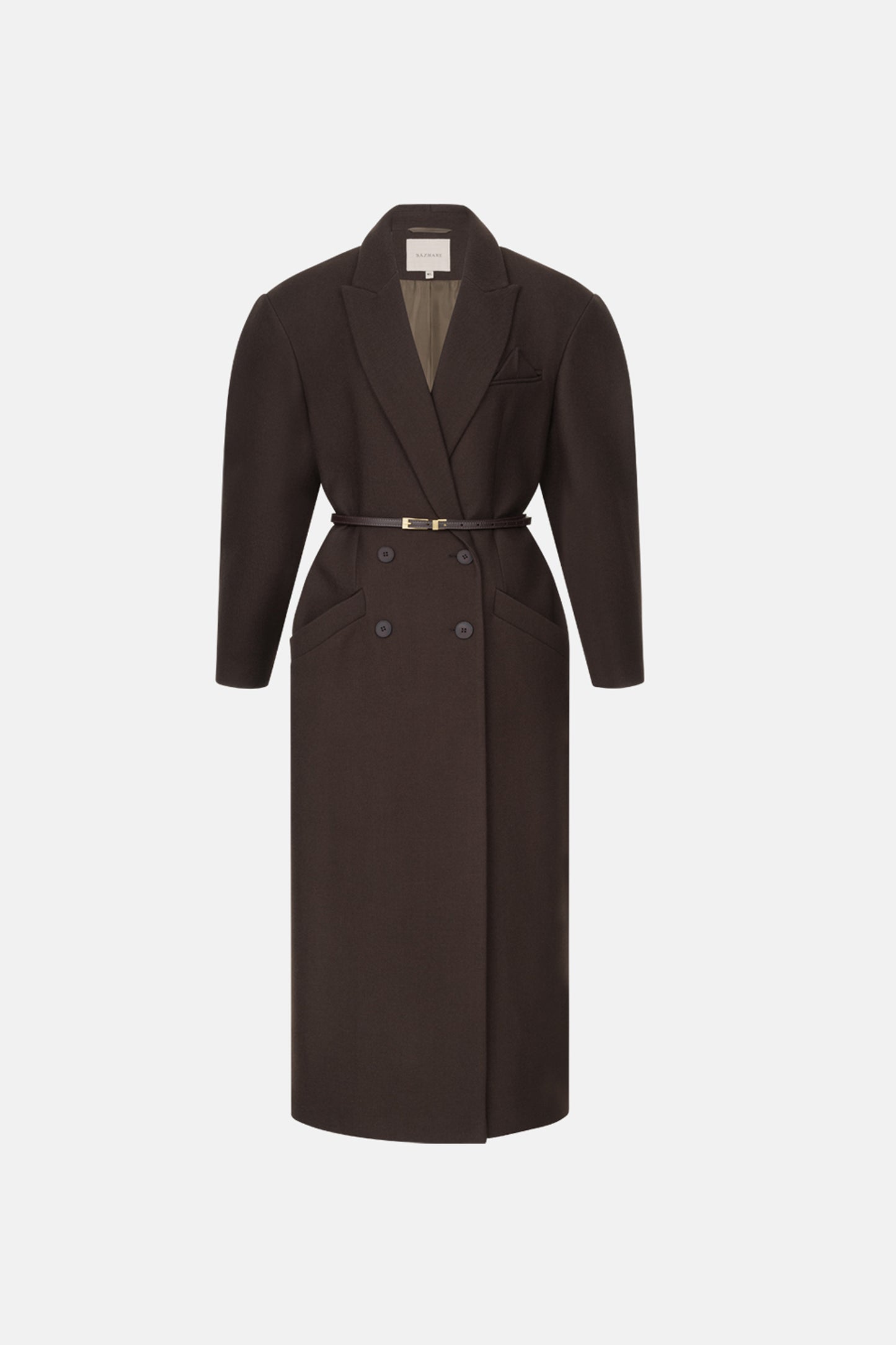 BAZHANE ДВОБОРТНЕ ПАЛЬТО З АКЦЕНТНИМ ПЛЕЧЕМ