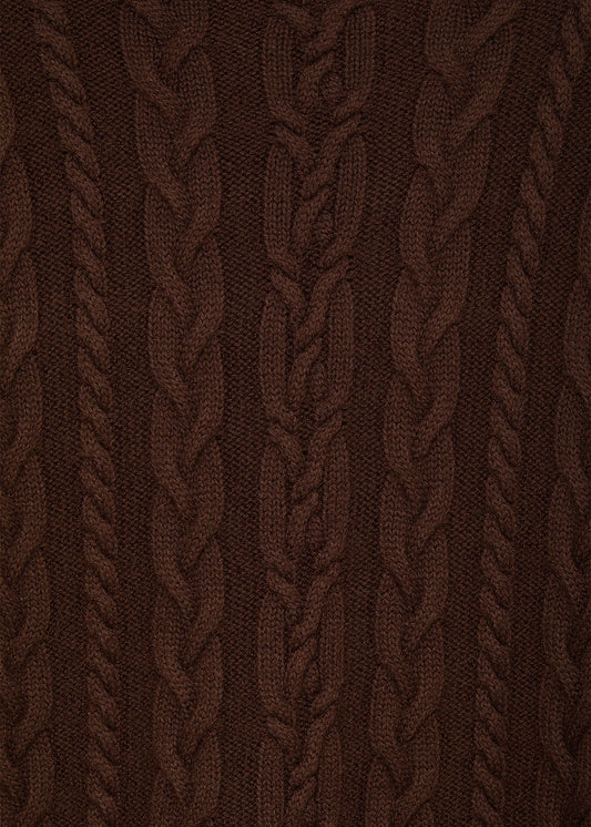 Iam BRAIDED BROWN SWEATER