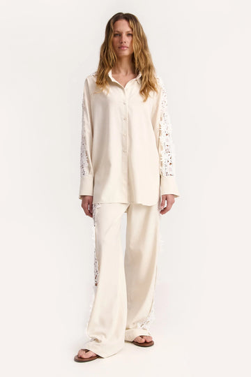 IAM Ecru Pants in Peace Silk