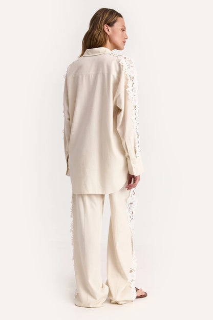 IAM Ecru Pants in Peace Silk