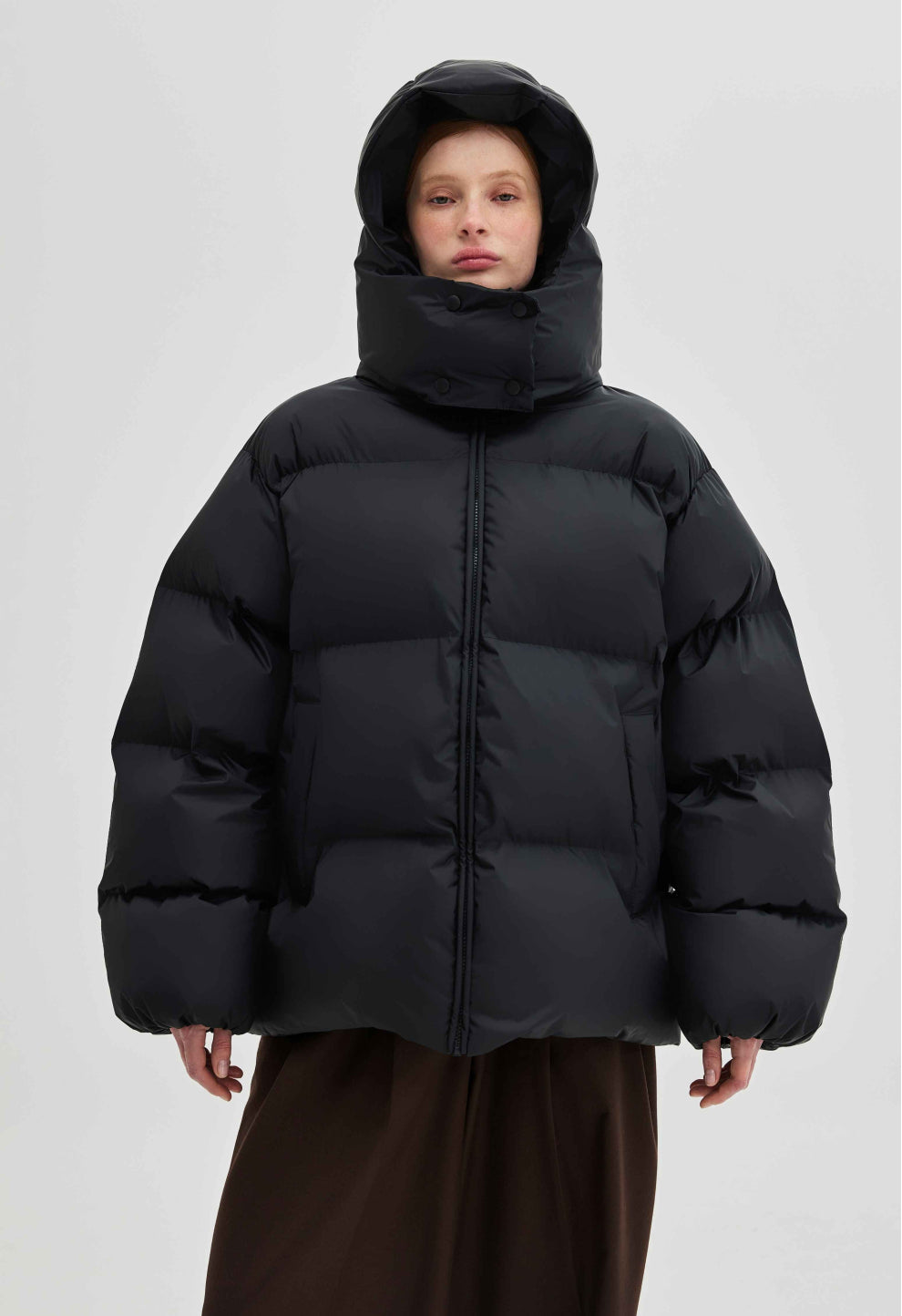BE OM ПУХОВИК ОВЕРСАЙЗ ЧОРНИЙ
