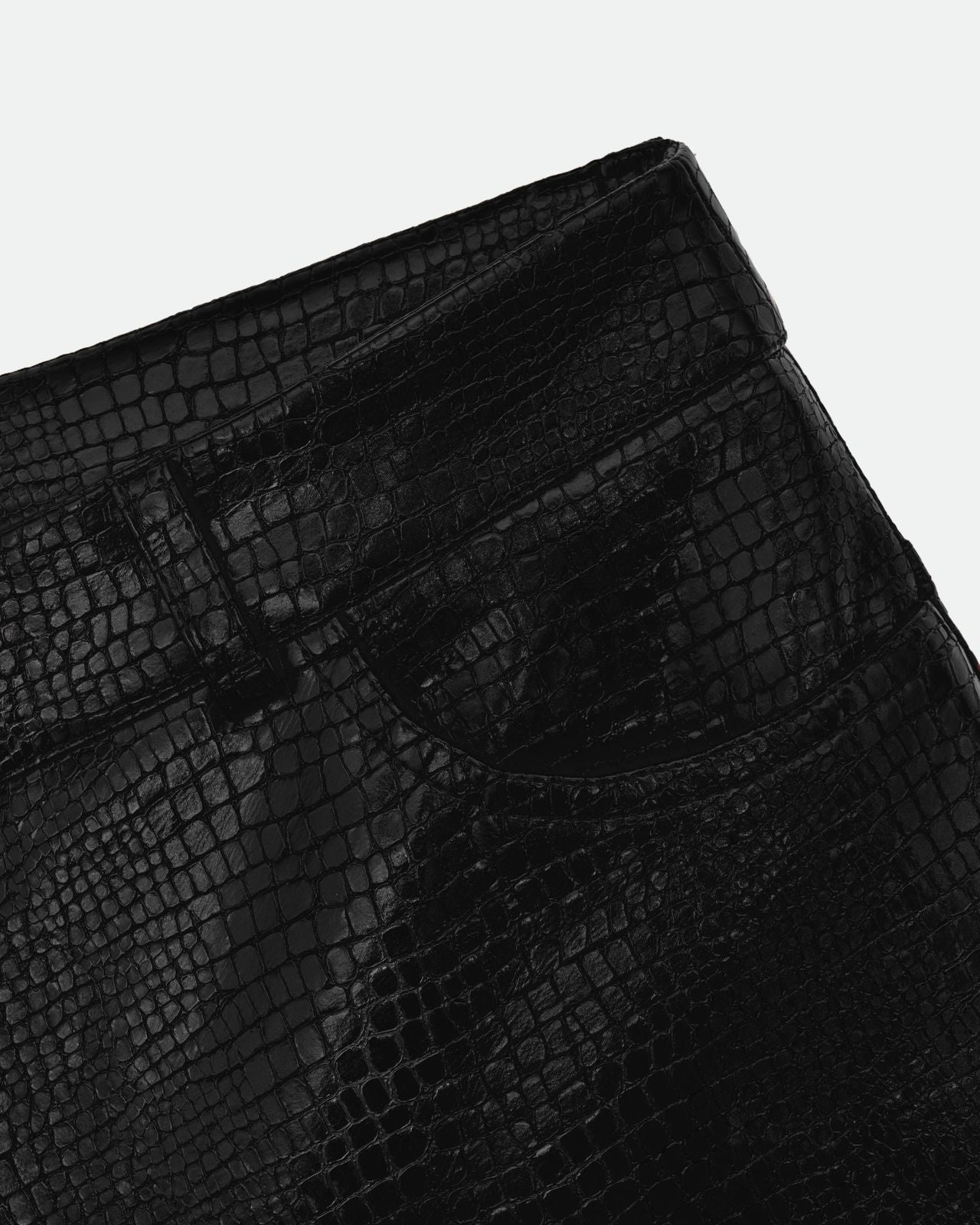 COOSH ШТАНИ З ФАКТУРНОЇ ЕКОШКІРИ, чорного кольору