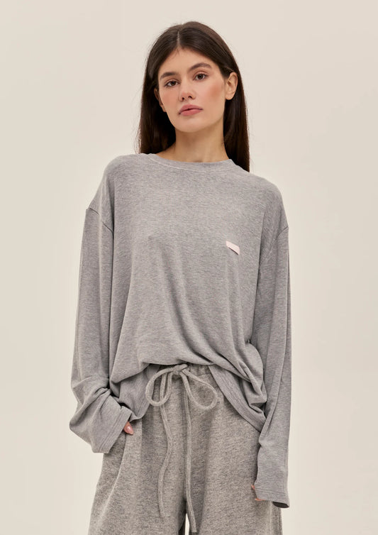 Alice K Віскозний лонгслів в сіром кольорі