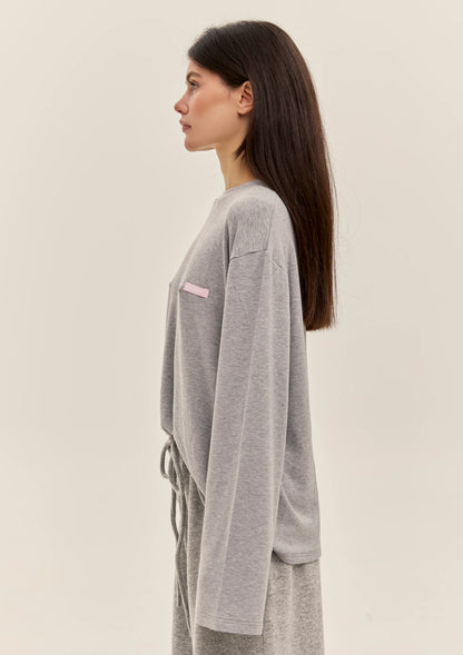 Alice K Віскозний лонгслів в сіром кольорі