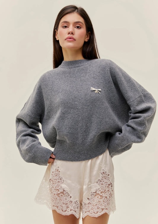 Alice K Светр з вовни ягня в сірому кольорі