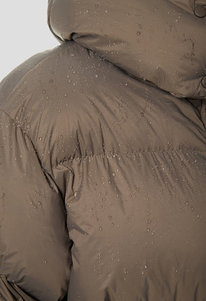 BE OM ПУХОВИК ОВЕРСАЙЗ КОРИЧНЕВИЙ