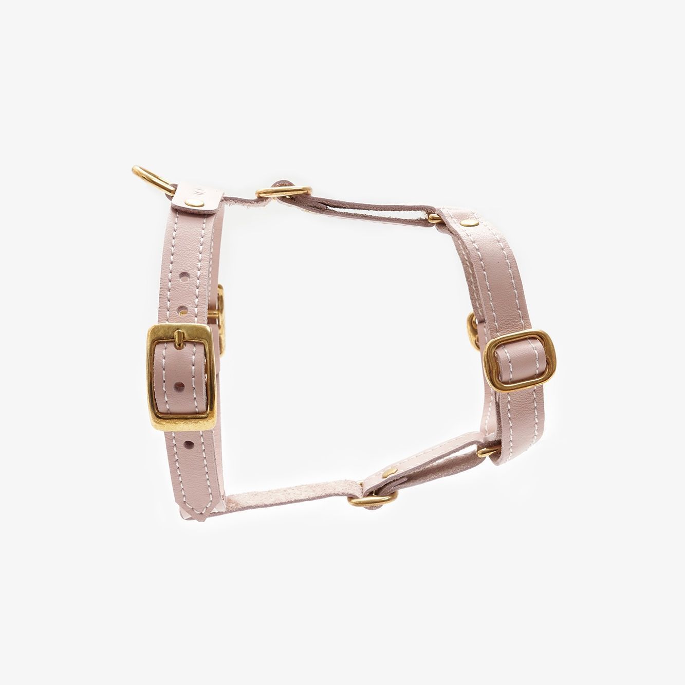 CHOU CHOU Шкіряна анатомічна шлея для собак "Classy" блідо-рожева