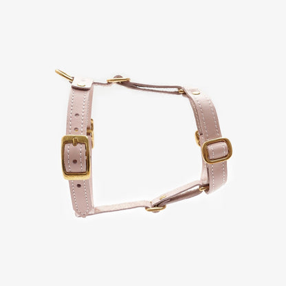 CHOU CHOU Шкіряна анатомічна шлея для собак "Classy" блідо-рожева