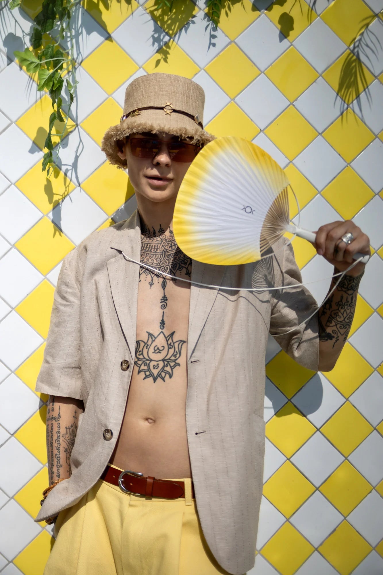 EROMIN Sand Linen Bucket Hat