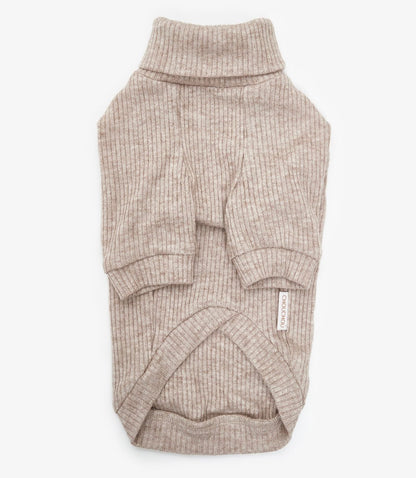 CHOU CHOU Гольф класичний з ангори для собак бежевий