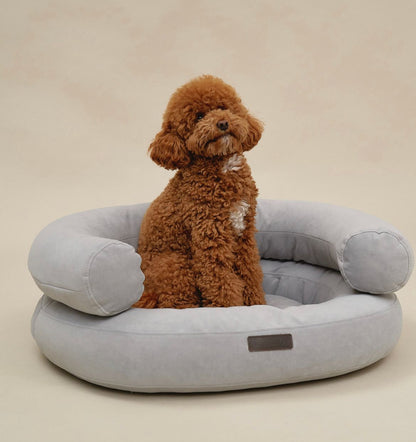CHOU CHOU Лежак ортопедичний для собак "Marshmallow" сіро-блакитний