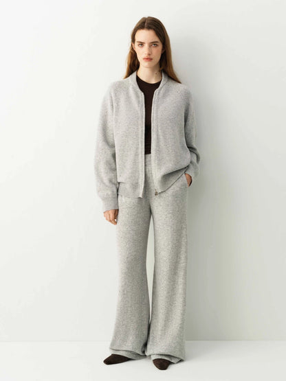 O.TAJE Штани PREMIUM WOOL WIDE LEG Світло-сірий