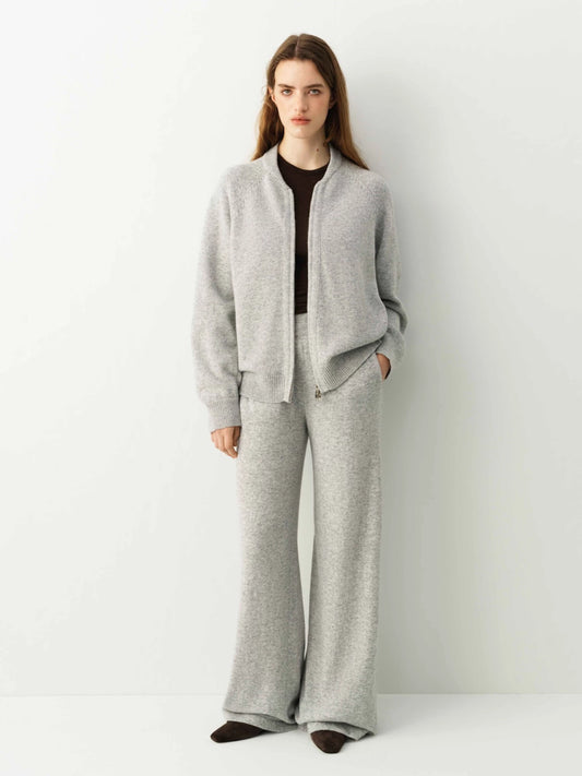 O.TAJE Штани PREMIUM WOOL WIDE LEG Світло-сірий
