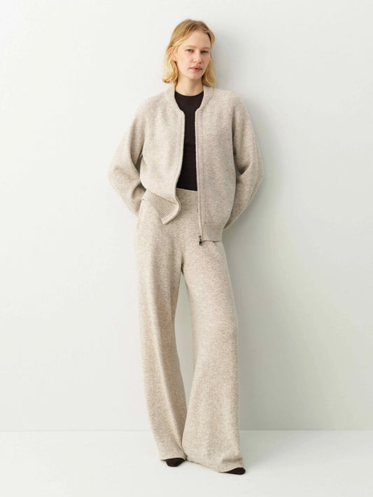 O.TAJE Штани PREMIUM WOOL WIDE LEG Світло-бежевий