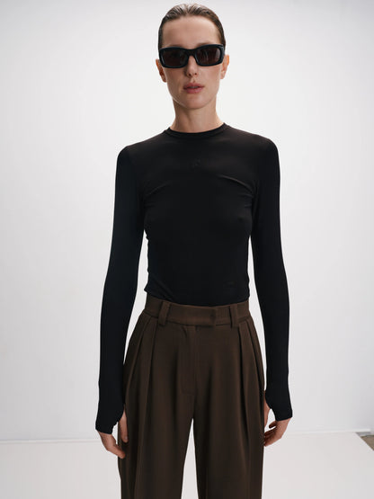 CICI COCO ЛОНГСЛІВ ЧОРНИЙ З ВИШИТИМ ЛОГО