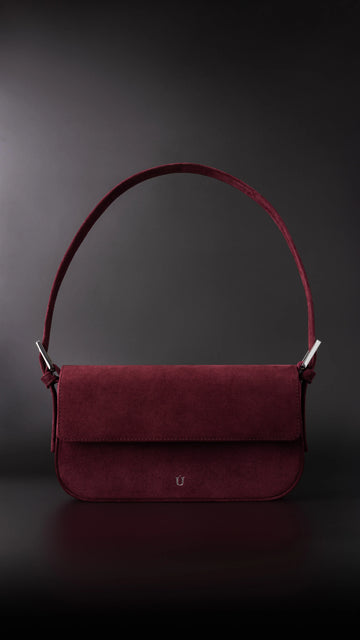 NUKOT BAGUETTE BAG SUEDE BURGUNDY