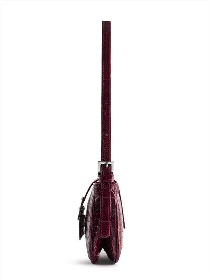 NUKOT BAGUETTE MINI CROCO BORDO
