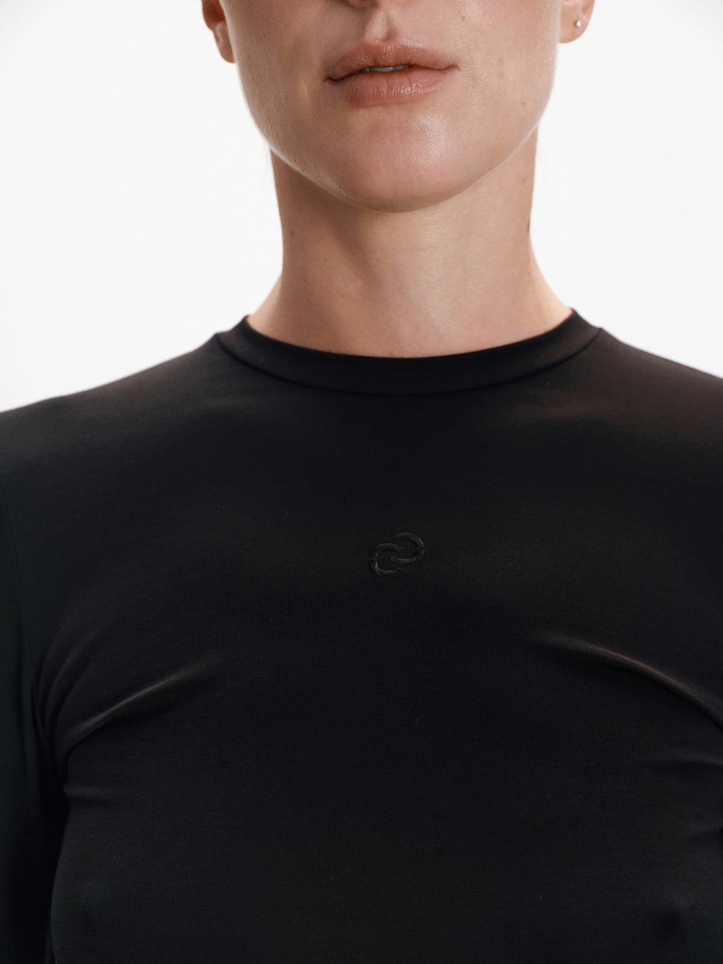 CICI COCO ЛОНГСЛІВ ЧОРНИЙ З ВИШИТИМ ЛОГО