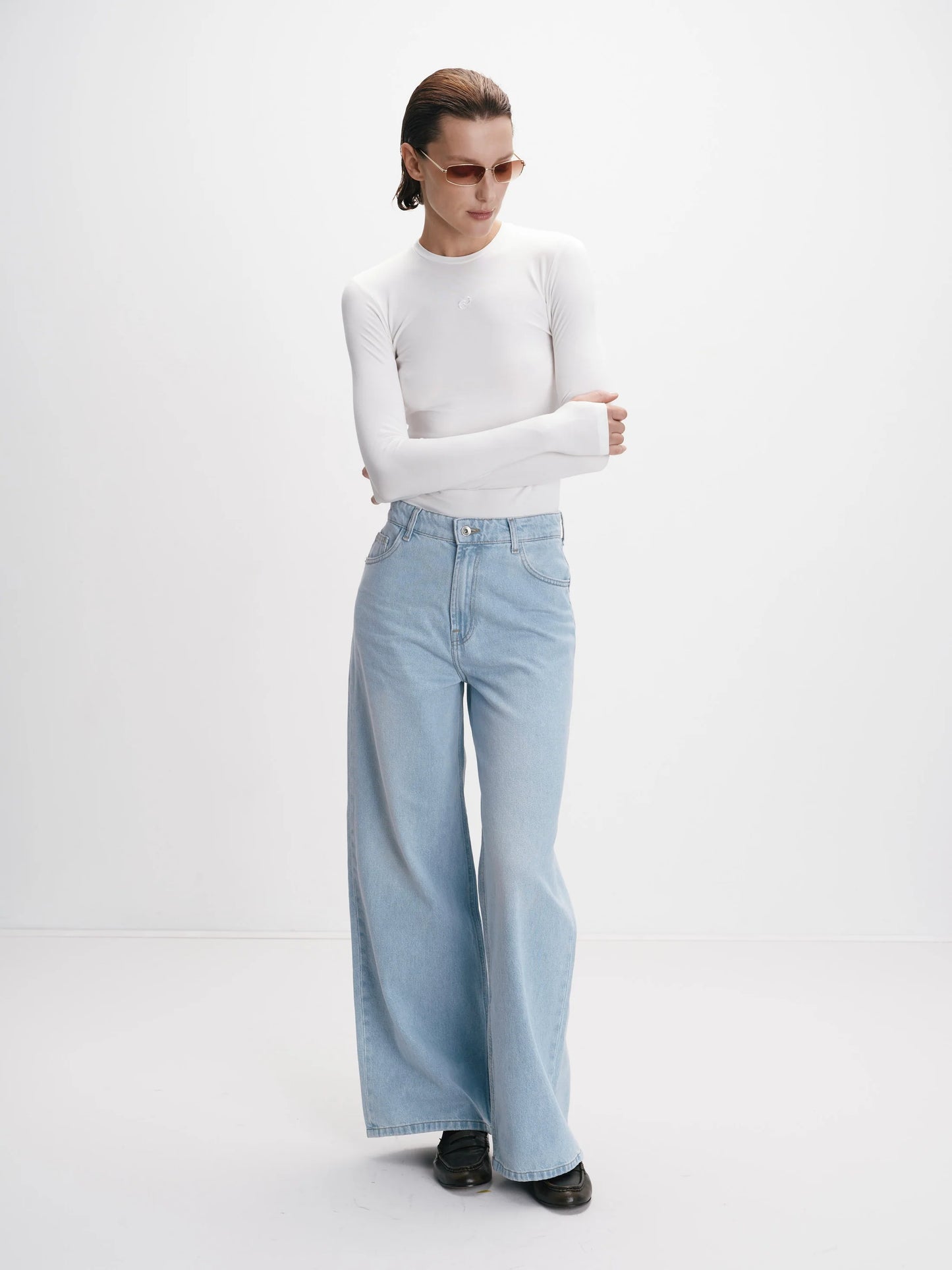 CICI COCO Джинси блакитні широкого крою