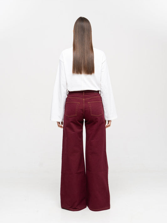 MATCH DENIM Джинси Burgundy Baggy