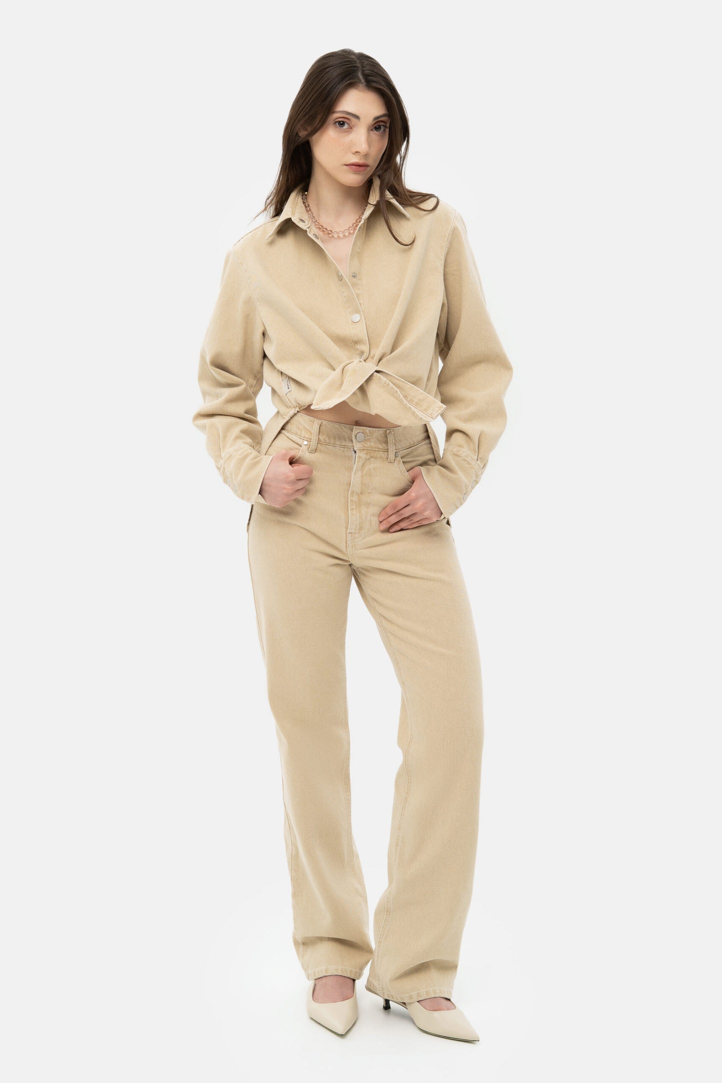 MATCH DENIM Beige Denim Shirt
