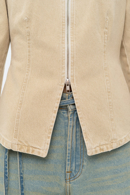 MATCH DENIM Siluet Beige Jacket