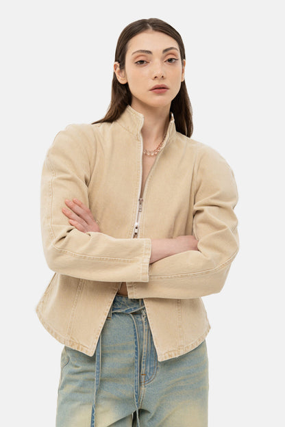 MATCH DENIM Siluet Beige Jacket