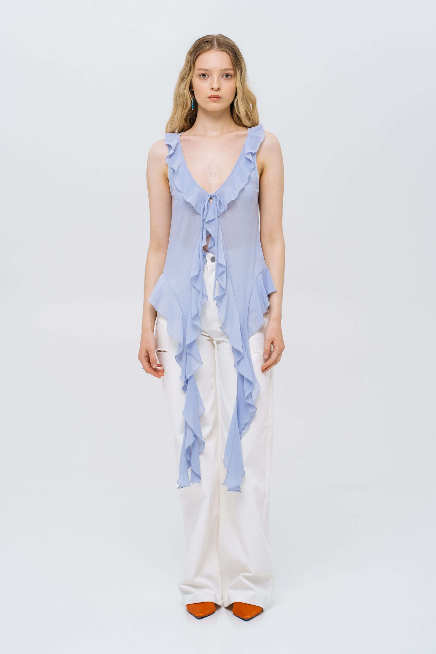 MATCH DENIM Blue Cloud Top