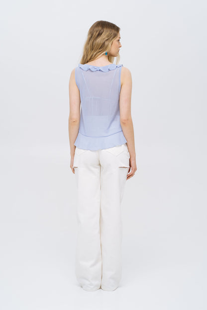 MATCH DENIM Blue Cloud Top