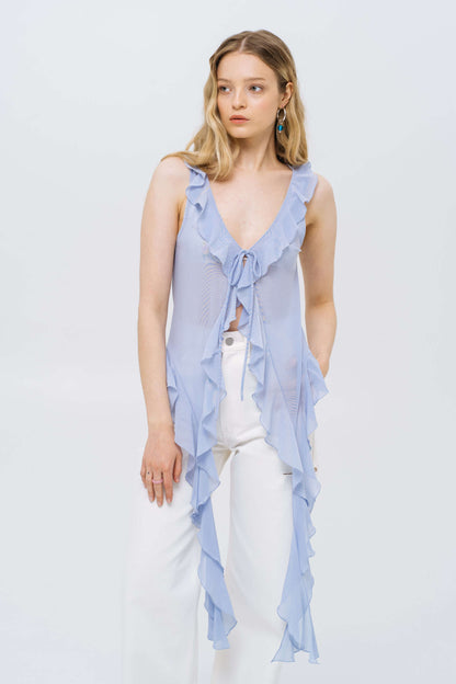 MATCH DENIM Blue Cloud Top