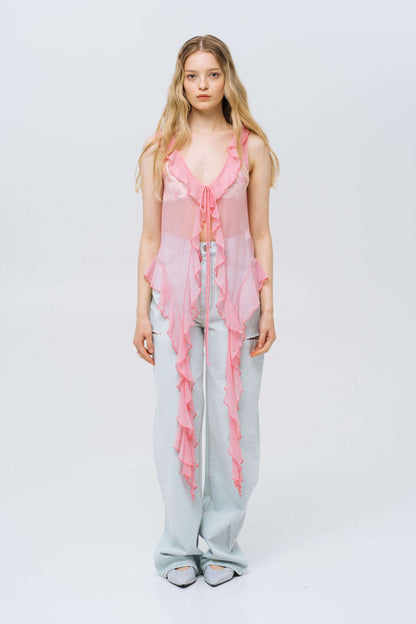 MATCH DENIM Rose Cloud Top
