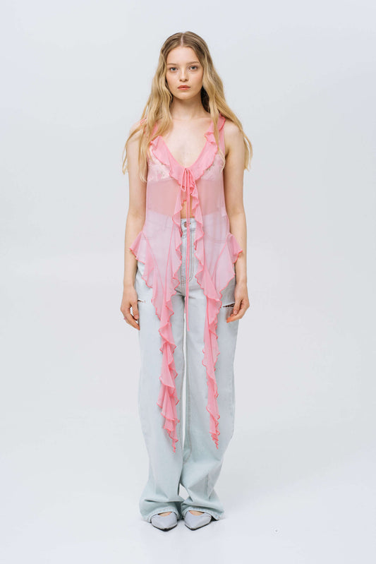 MATCH DENIM Rose Cloud Top
