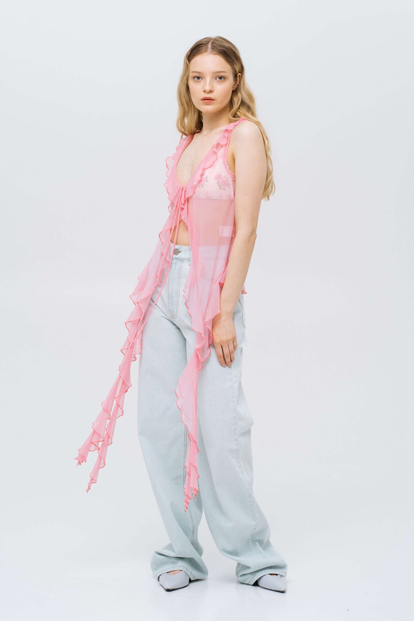MATCH DENIM Rose Cloud Top