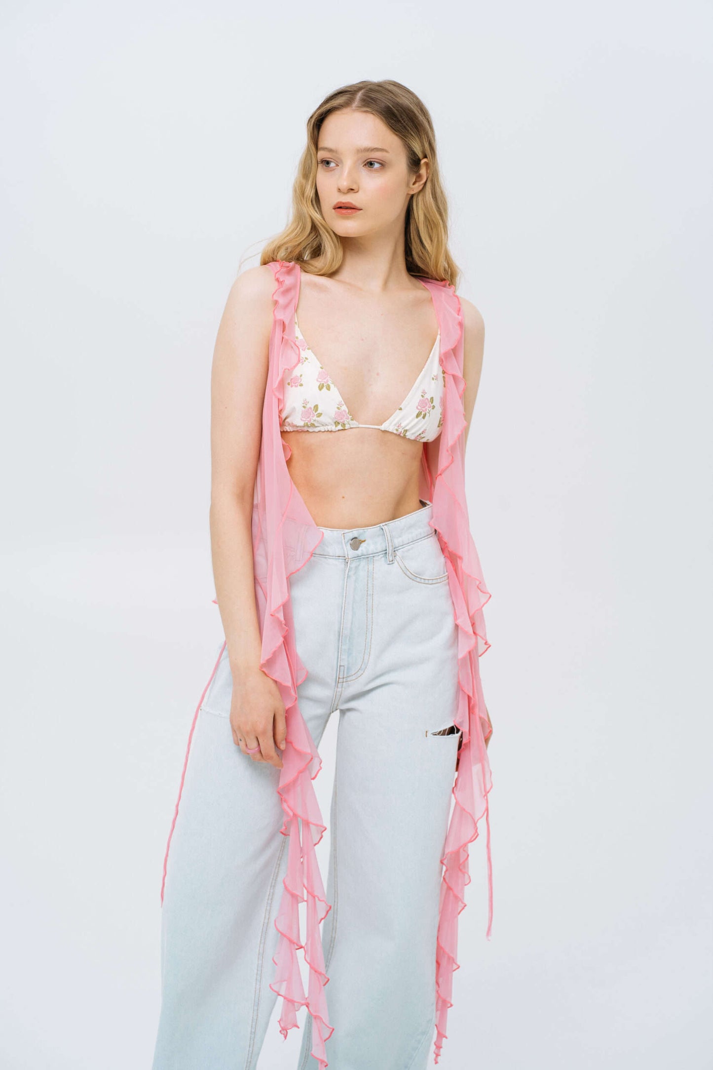 MATCH DENIM Rose Cloud Top