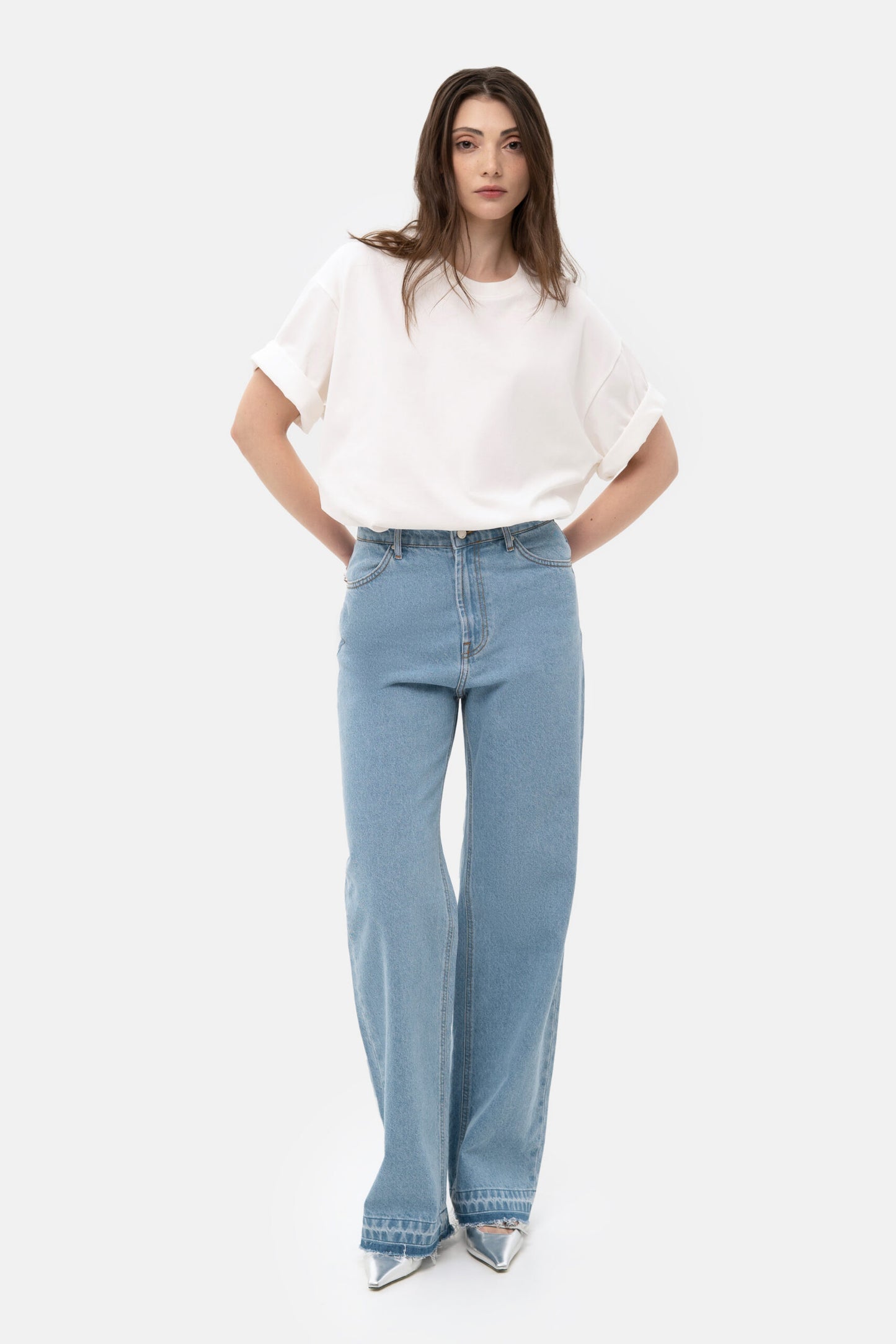 MATCH DENIM Light Blue Baggy Jeans