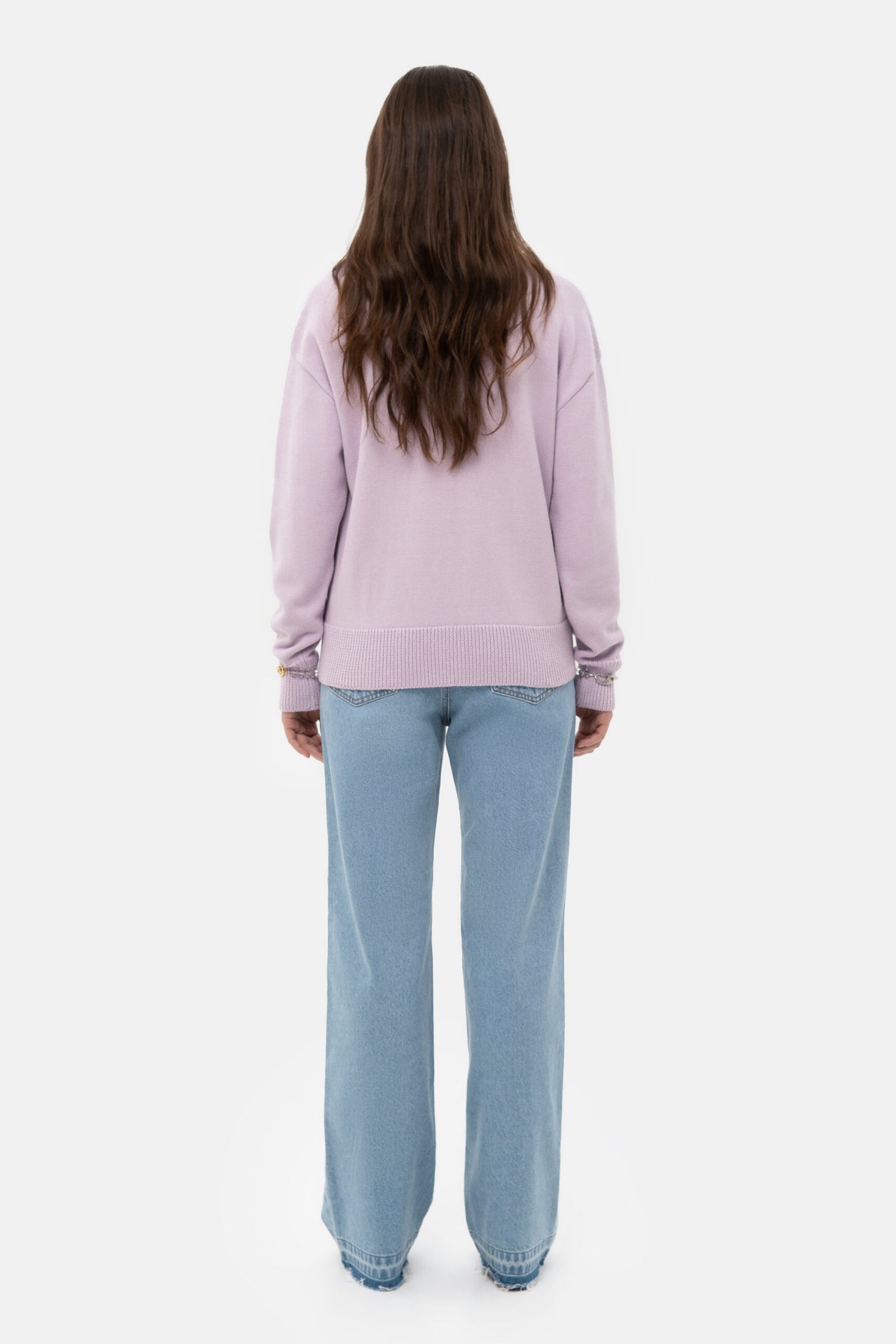 MATCH DENIM Lilac Knit Cardigan