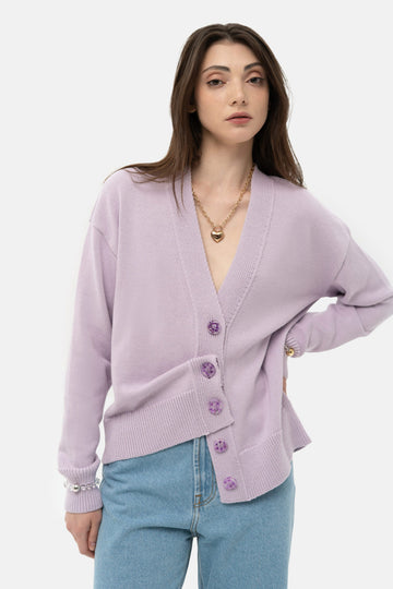 MATCH DENIM Lilac Knit Cardigan