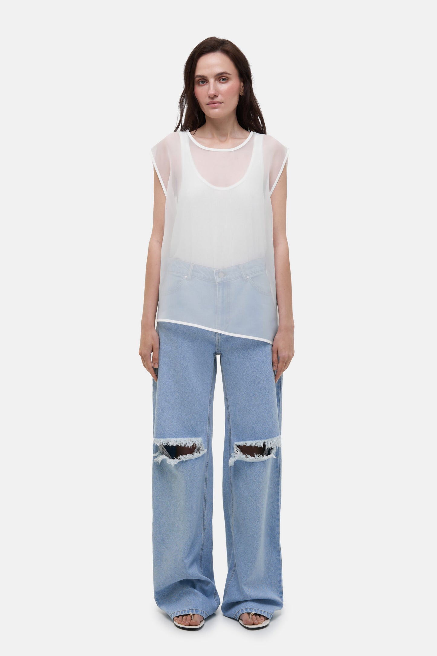 MATCH DENIM Organza Top