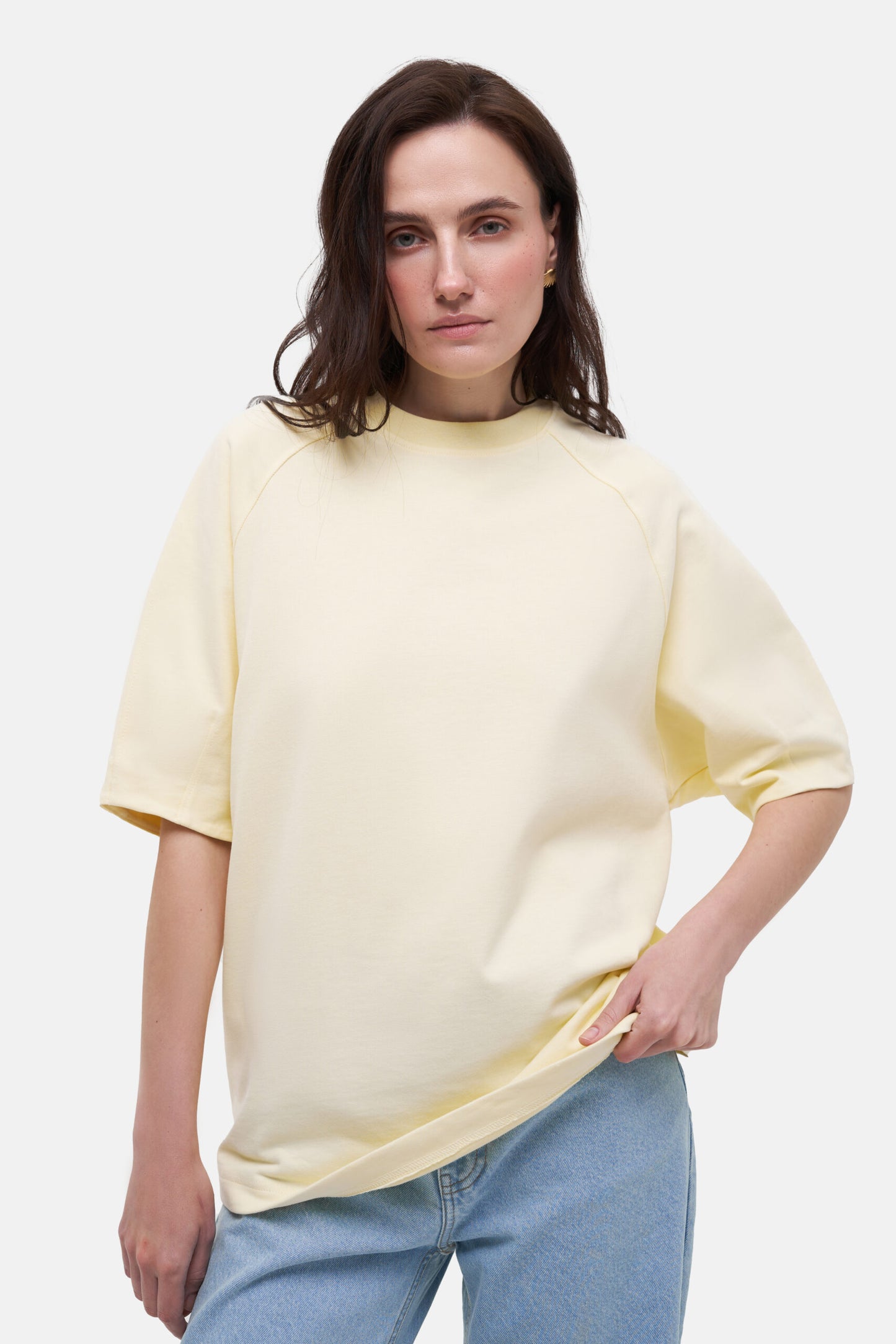 MATCH DENIM Yellow Raglan T-Shirt
