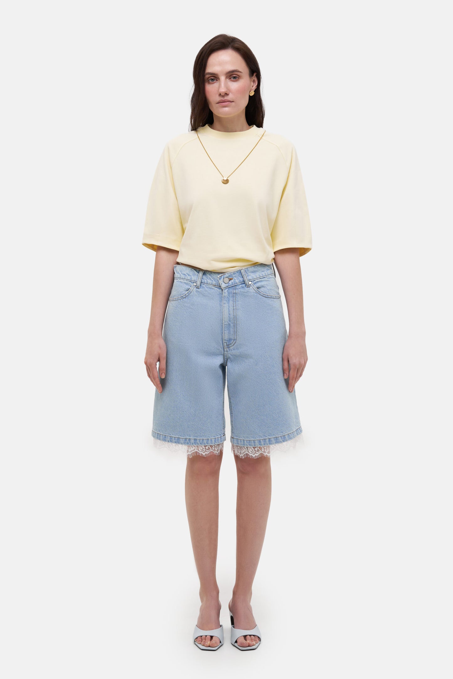 MATCH DENIM Light Blue Bermuda Shorts