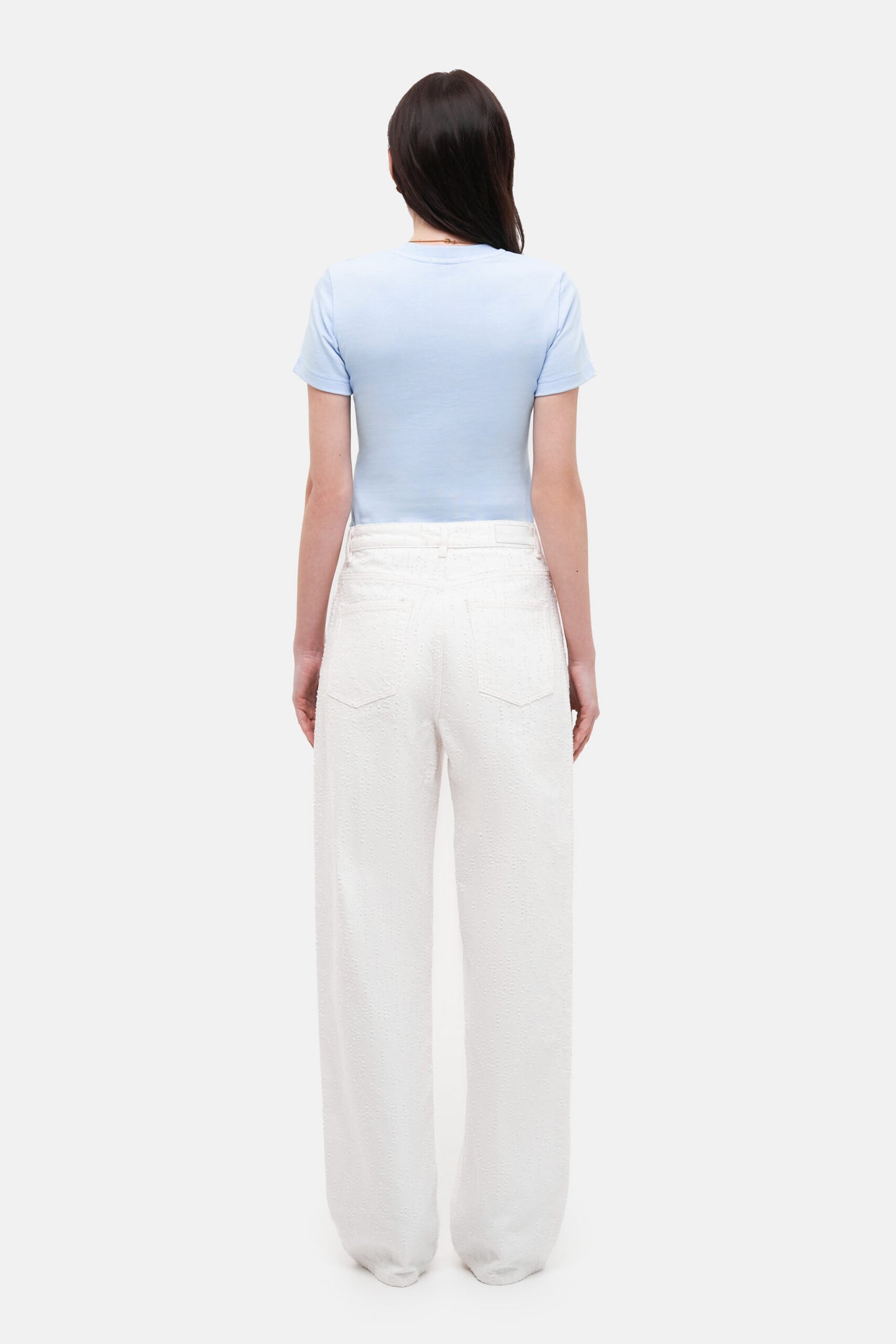 MATCH DENIM Perforated White Jeans