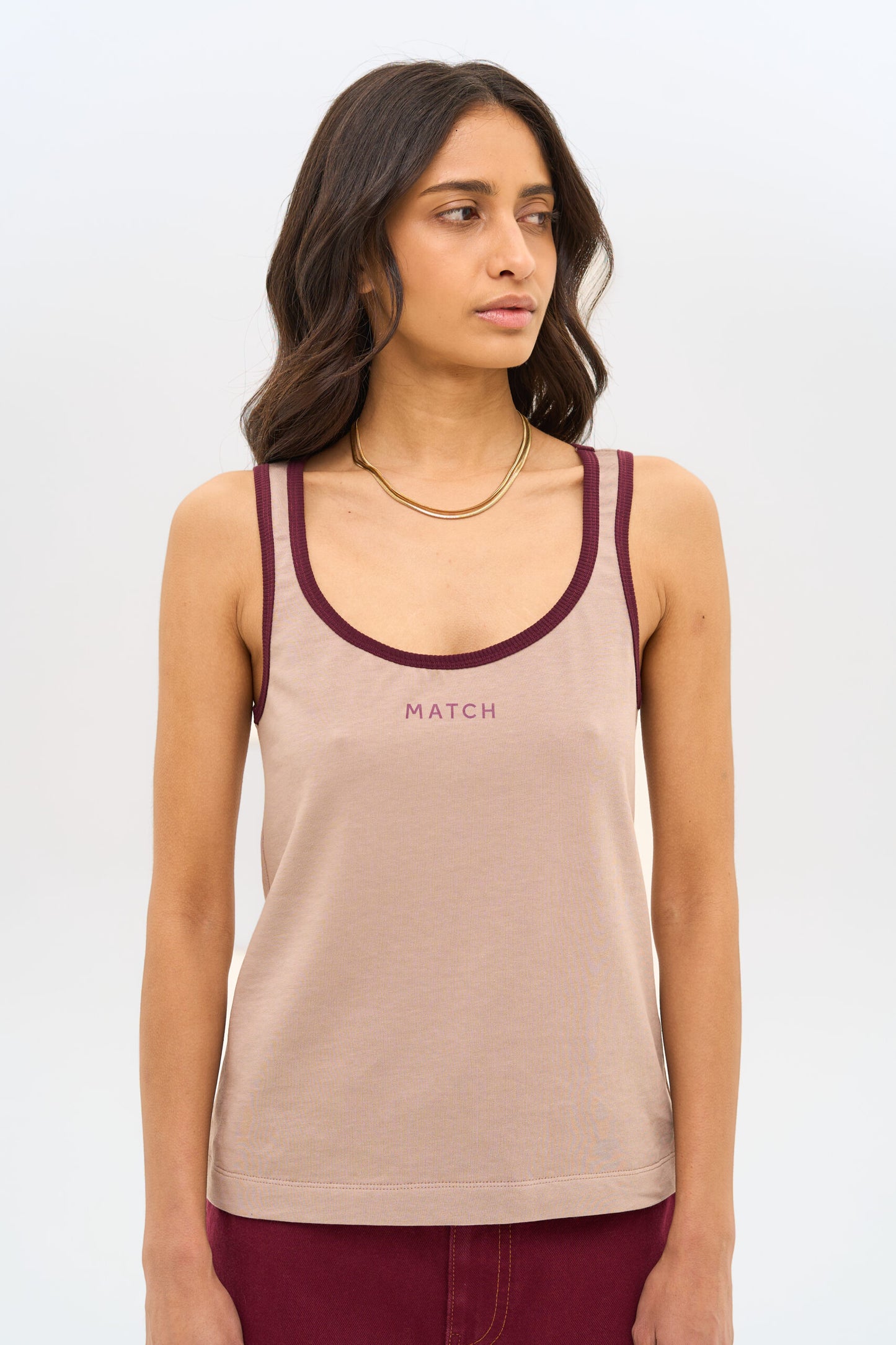 MATCH DENIM Cappuccino Top