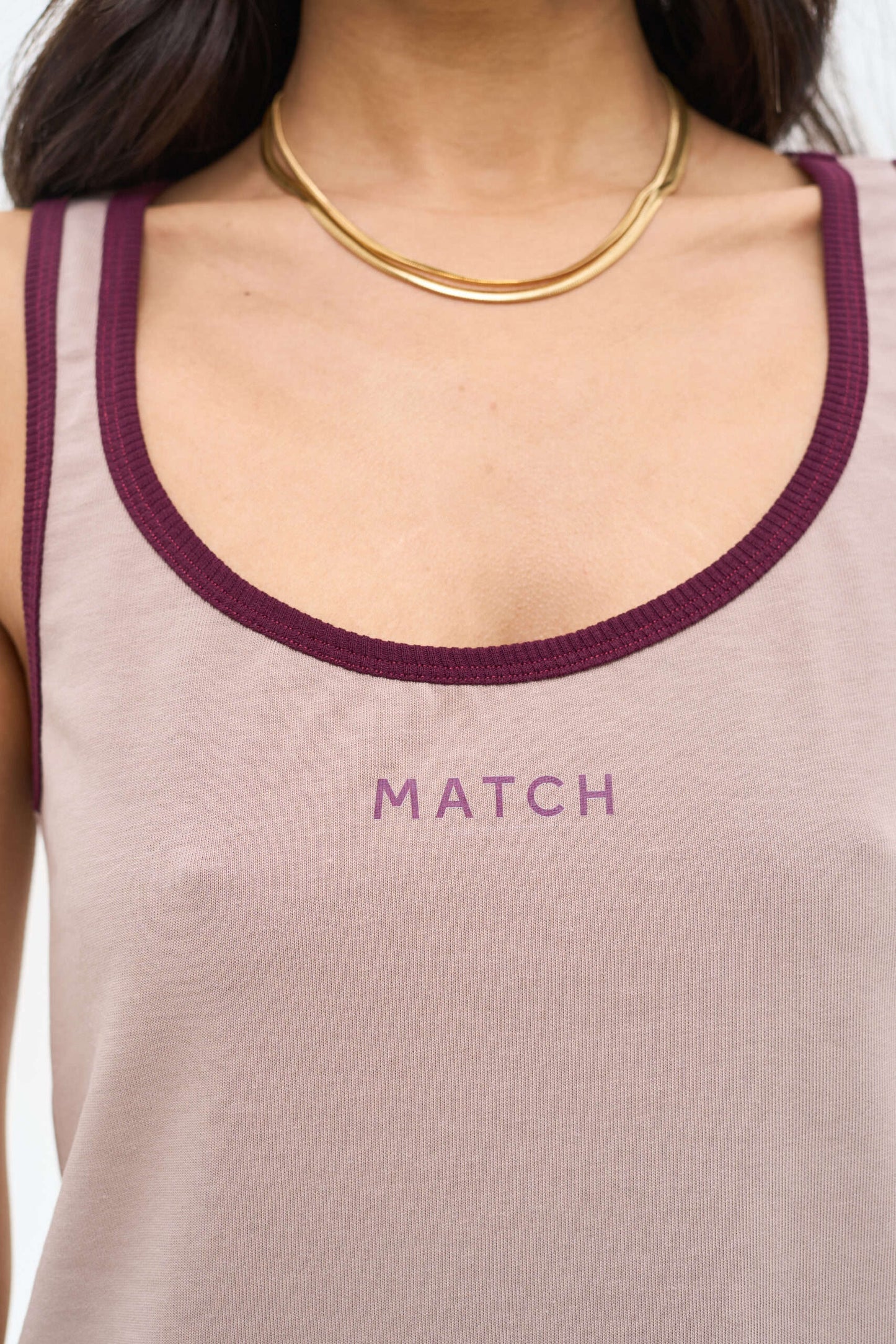 MATCH DENIM Cappuccino Top