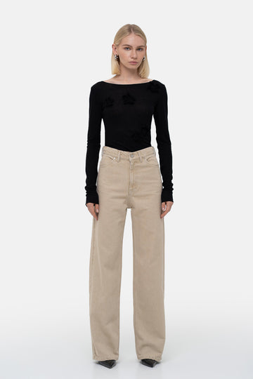MATCH DENIM Baggy Beige Jeans