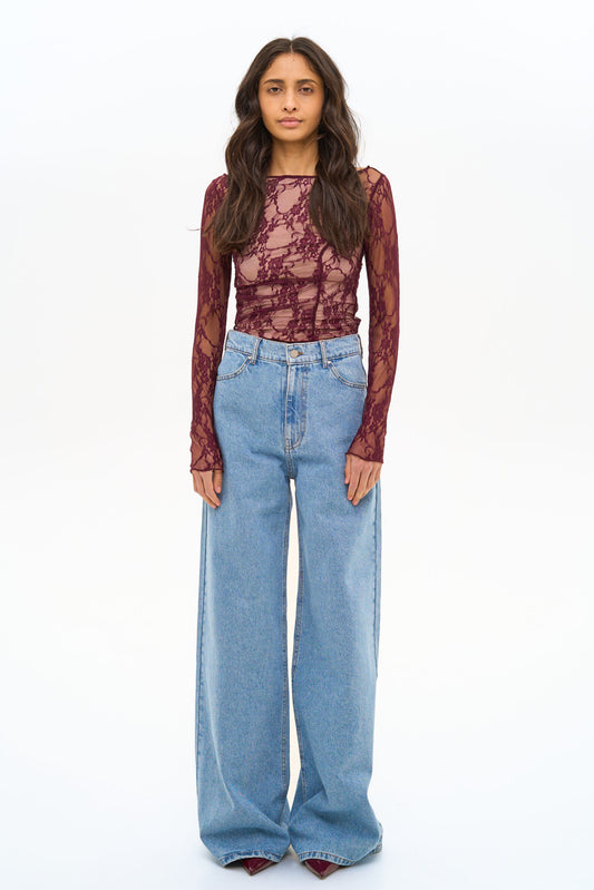 MATCH DENIM Джинси Wide light blue