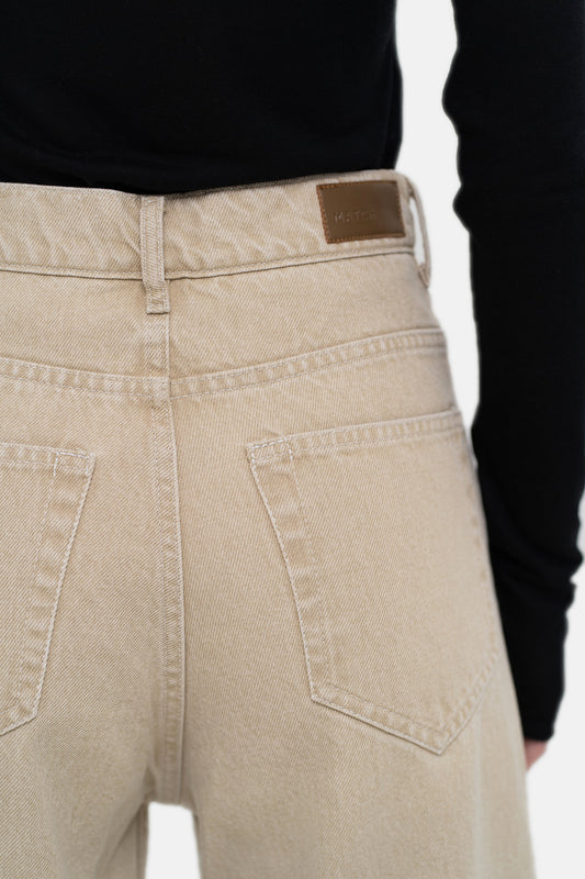 MATCH DENIM Baggy Beige Jeans