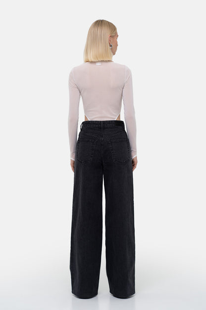 MATCH DENIM Wide Grey Jeans