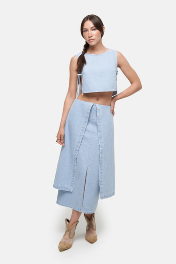 MATCH DENIM Ethno Plakhta Skirt