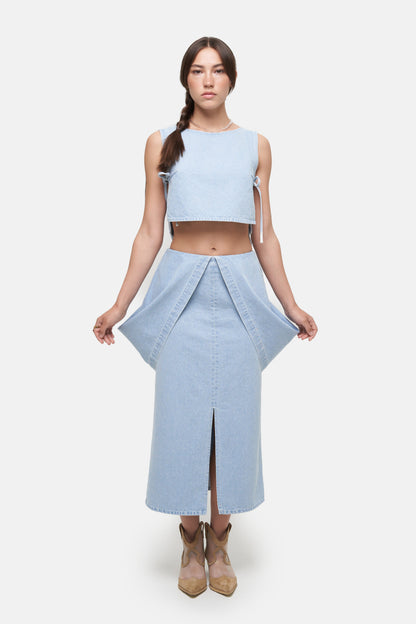 MATCH DENIM Ethno Plakhta Skirt